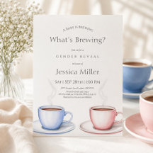 Invitación de Revelación de Género de Taza de Té ¿