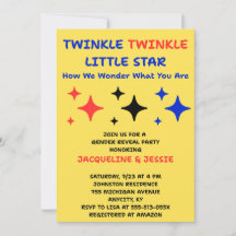 Invitación de Revelación de Género de Twinkle Twin