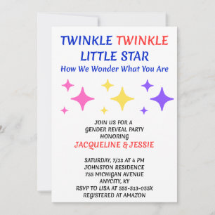 Invitación de Revelación de Género de Twinkle Twin