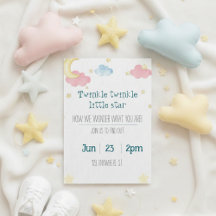 invitación de revelación de género estrella pequeñ