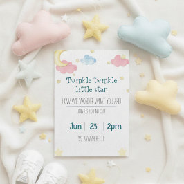 invitación de revelación de género estrella pequeñ