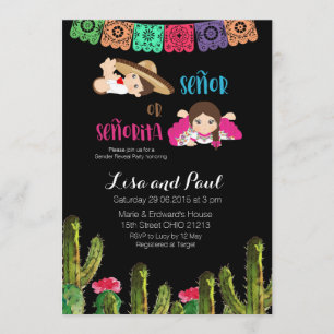 Invitación de Revelación de Género Fiesta Mexicana