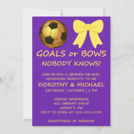 Invitación de Revelación de Género Goals o Bows