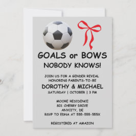 Invitación de Revelación de Género Goals o Bows