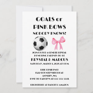Invitación de Revelación de Género Goals o Lazos R