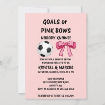 Invitación de revelación de género Goals o Pink Bo