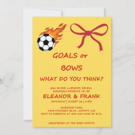 Invitación de Revelación de Género Goals or Bows
