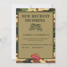 Invitación de Revelación de Género Militar Alto Se