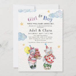 Invitación de revelación de género: niña o niño
