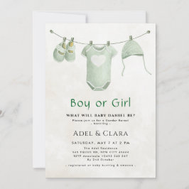 Invitación de revelación de género: niño o niña