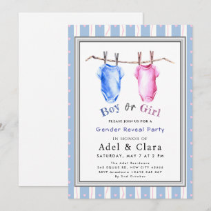 Invitación de Revelación de Género Niño o Niña