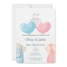 Invitación de revelación de género niño o niña