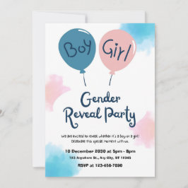 Invitación de Revelación de Género Niño o Niña Glo