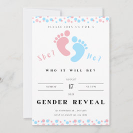 invitación de revelación de género,niño o niña, pi