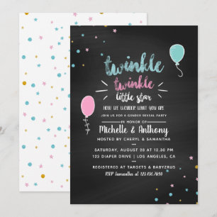 Invitación de revelación de género para baby showe