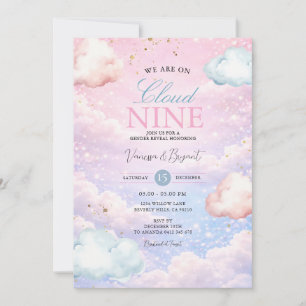 Invitación de revelación de género Pastel Sky Clou