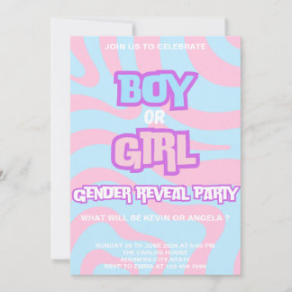 Invitación de Revelación de Género Pinky & Bleu