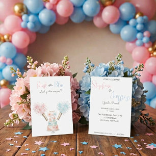 Invitación de Revelación de Género Rosa o Azul del