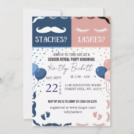 Invitación de Revelación de Género Staches o Lashe