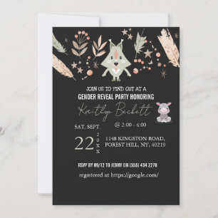 Invitación de Revelación de Género Staches o Pesta