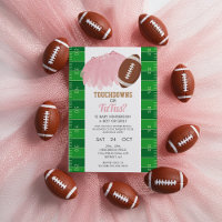 Invitación de revelación de género Touchdowns o Tu