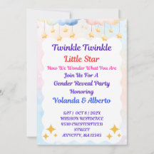 Invitación de Revelación de Género Twinkle Twinkle