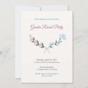 Invitación de Revelación de Género Weigela y Plumb