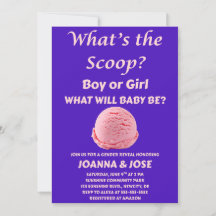 Invitación de Revelación de Género What's the Scoo