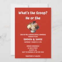 Invitación de revelación de género What's the Scoo