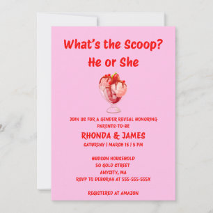Invitación de Revelación de Género What's the Scoo