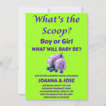 Invitación de revelación de género What's the Scoo