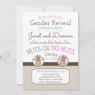 Invitación de revelación de nueces o nueces modifi