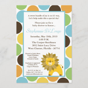 invitación de rey Lion Safari Baby Shower de la