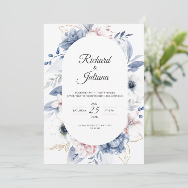 Invitación de Richard y Juliana (Anverso de pie)