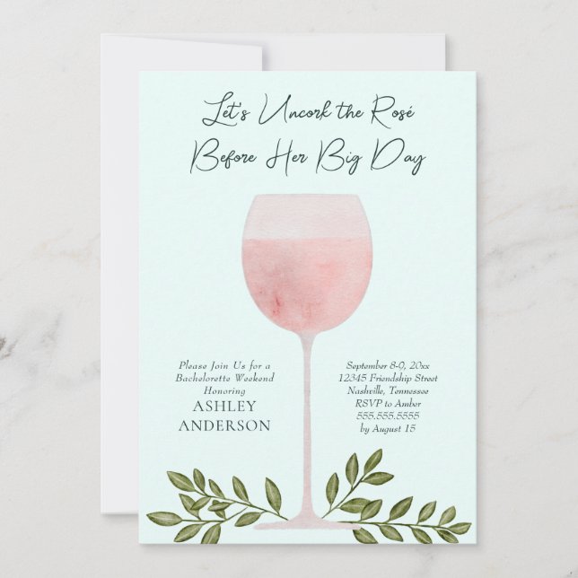 Invitación Dé rienda suelta a la fiesta de la Bachelorette de (Anverso)