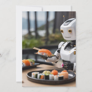 invitación de robot sushi