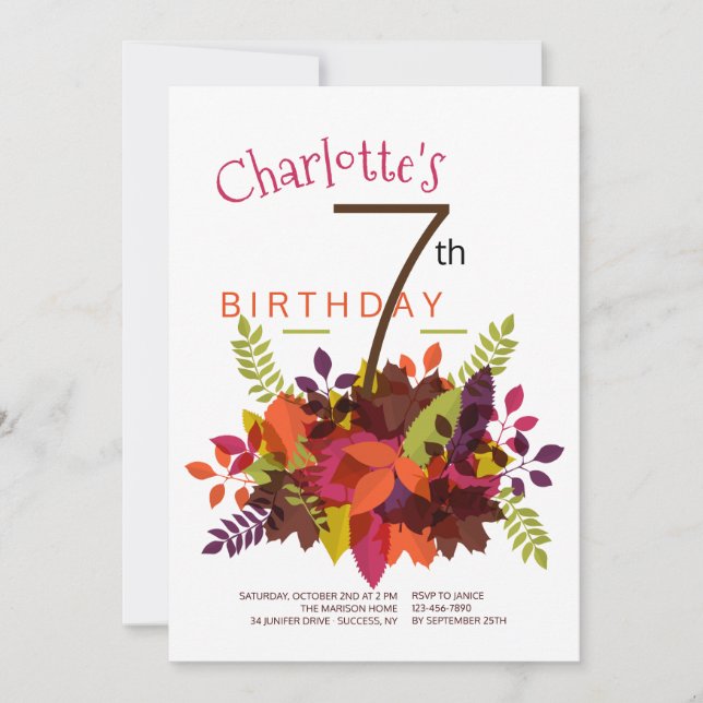 Invitación de Rociado de Otoño (Anverso)
