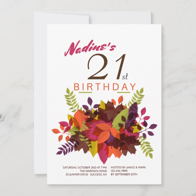 Invitación de Rociado de Otoño (Anverso)