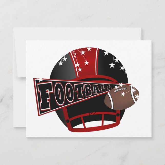 Invitación de rojo y negro al fútbol - SRF (Anverso)