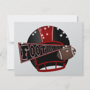 Invitación de rojo y negro al fútbol - SRF