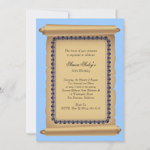 Invitación de Rollo Clásico