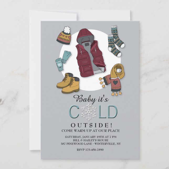 Invitación de Ropa de Invierno (Anverso)