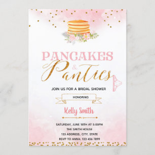 invitación de ropa interior de pancakes y bragas
