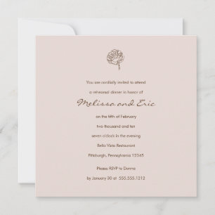 invitación de rosa personalizada