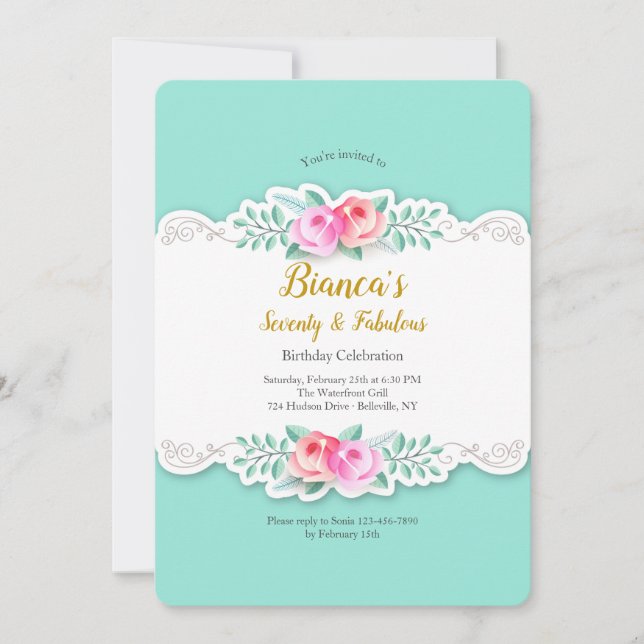 Invitación de Rosas Artísticas (Anverso)