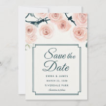 Invitación de Rosas de acuarela elegante