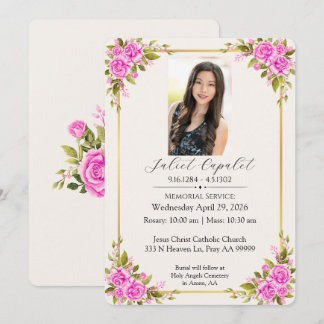 Invitación de Rosas del Servicio Memorial