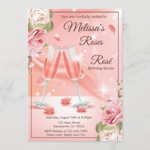 Invitación de rosas y Rosé