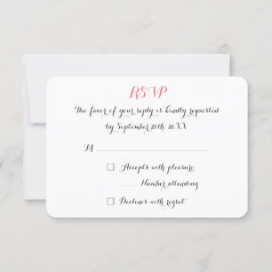 Invitación de RSVP de boda elegante personalizada
