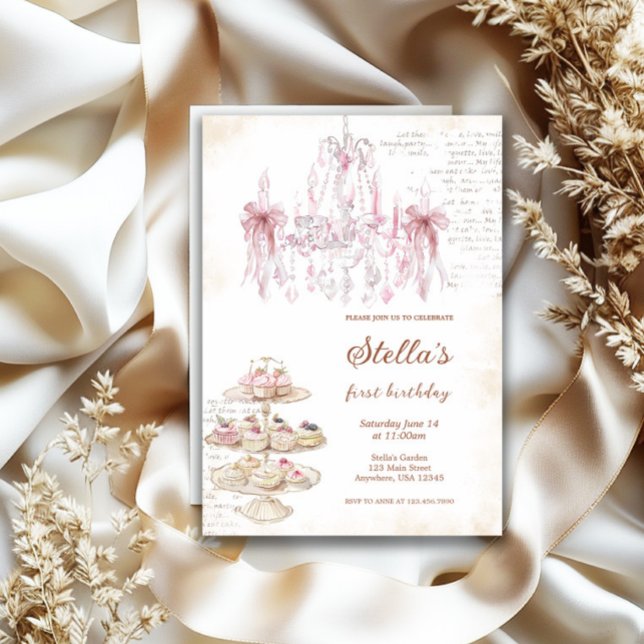 Invitación de Rubor Pink Marie Antoinette (Subido por el creador)